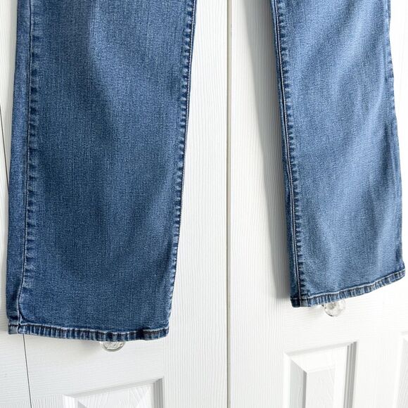 Levi's 512 Slimming Women's Jeans Size 10M Blue Stretch Mid Rise Straight Leg - Picture 4 of 11